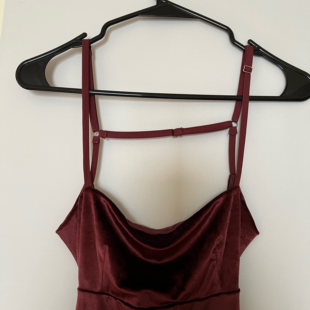 Free People Strappy Burgundy Elegant Dress - Picture 2 of 5